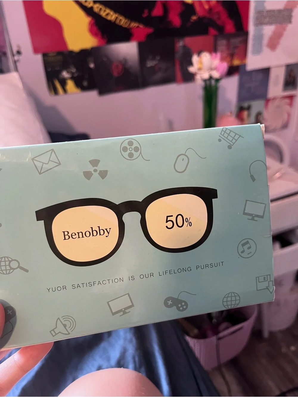 Benobby Sunglasses 50% Tint - Mint Blue Box